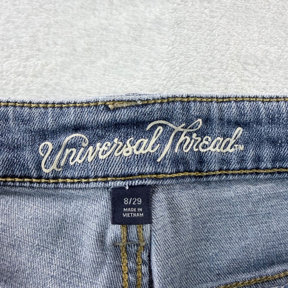 Universal Thread Jeans Distressed Ripped Raw Hem Blue Size 8/29 - Picture 3 of 9